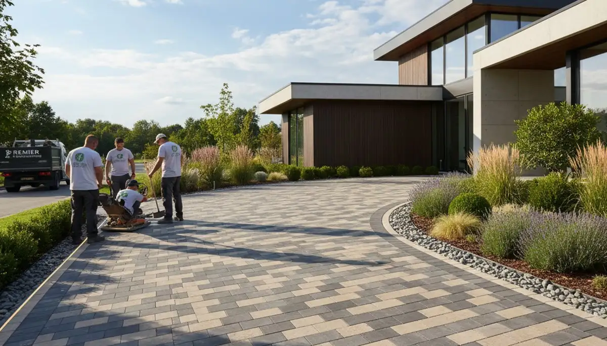 Driveway paver installation in Aurora, CO for durable, freeze-thaw resistant landscaping surfaces