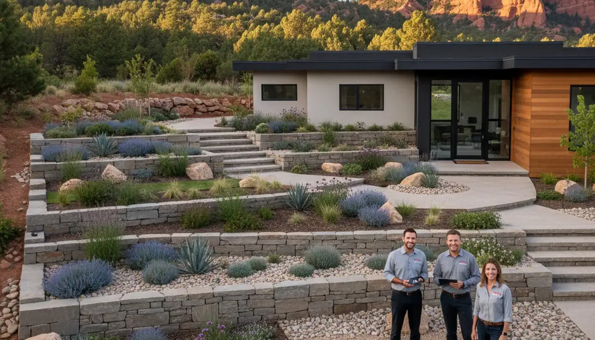 Landscaping crew serving Aurora, CO with professional lawn and landscape maintenance services