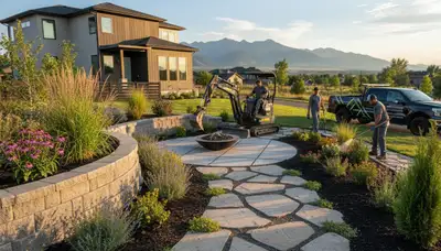 Aurora, CO landscaping team providing professional lawn care and landscape maintenance services