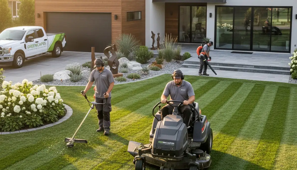 Lawn maintenance crew providing professional yard care in Aurora, CO