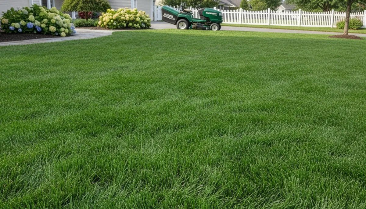 Lush green lawn showing professional lawn care results by Chop Chop Landscaping in Aurora, CO
