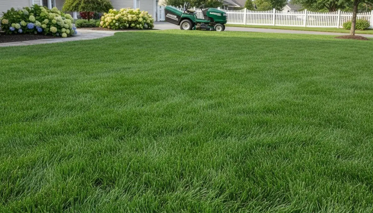 Lush green lawn showing professional lawn care results by Chop Chop Landscaping in Aurora, CO