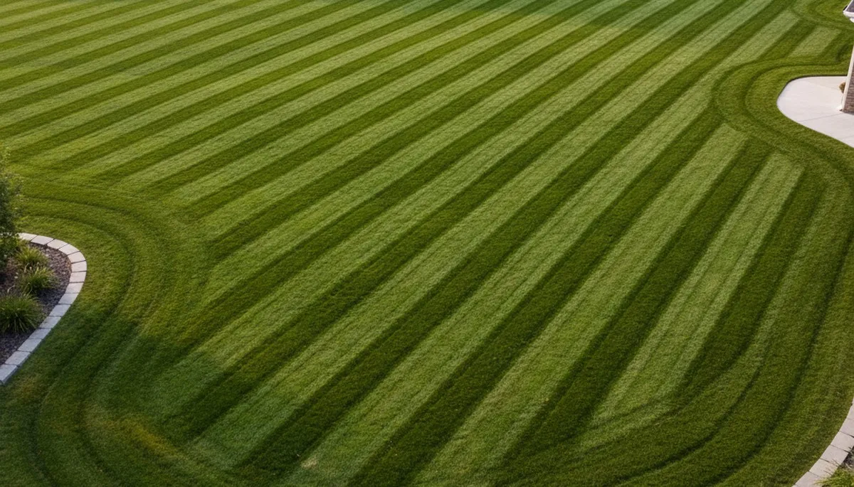 Professional lawn striping and clean edging by Chop Chop Landscaping in Aurora, CO
